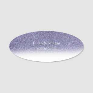 Porte-nom Élégant Simple Paillettes Violettes Bokeh Ombre