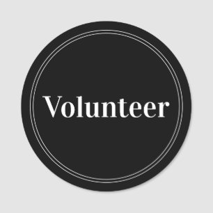 Porte-nom Élégant Volontaire noir magnétique