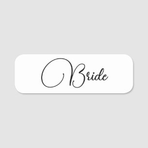 Porte-nom Élégante Calligraphie Bride Bachelorette Party