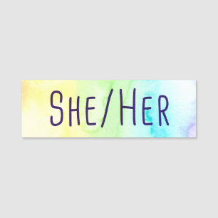 Porte-nom Elle ses pronoms