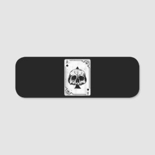 Porte-nom Emo Gothique Et Punk Ace de Spades Poker Jeu