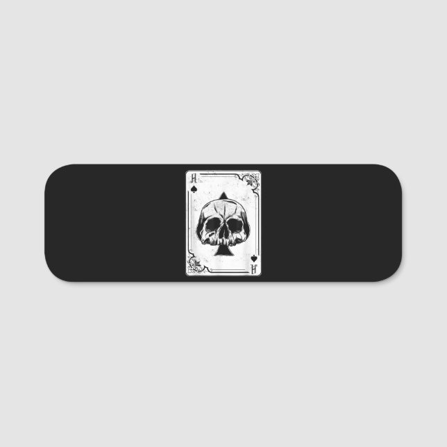Porte-nom Emo Gothique Et Punk Ace de Spades Poker Jeu (Devant)