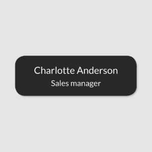 Porte-nom Employé blanc noir