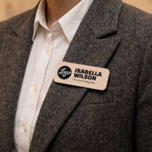 Porte-nom Employé de la société magnétique Personnaliser sur