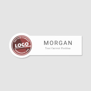 Porte-nom Employé de l'entreprise du logo d'entreprise perso