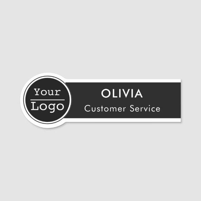 Porte-nom Employé de logo personnalisé  (Devant)