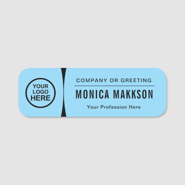 Porte-nom Employé de logo personnalisé  (Devant)