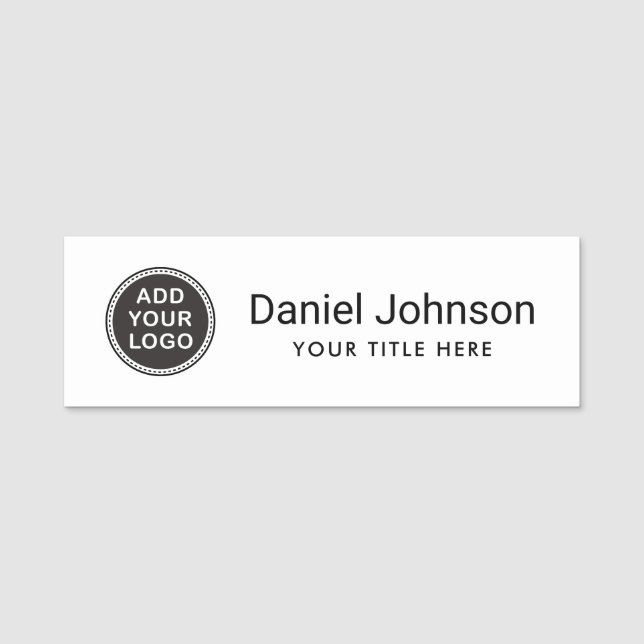 Porte-nom Employé de personnel fait sur commande d'affaires (Devant)