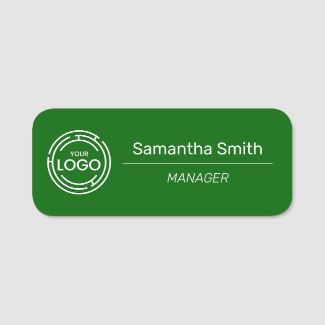 Porte-nom Employé du logo de l'entreprise (Devant)