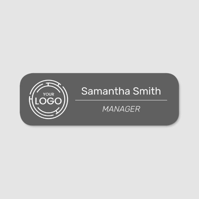Porte-nom Employé du logo de l'entreprise (Devant)
