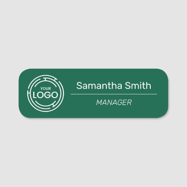 Porte-nom Employé du logo de l'entreprise (Devant)
