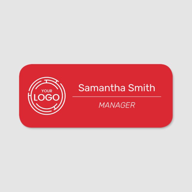 Porte-nom Employé du logo de l'entreprise (Devant)