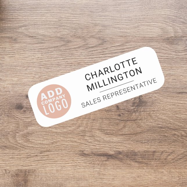 Porte-nom Employé du logo de l'entreprise (Corporate Logo Employee Name Tag)