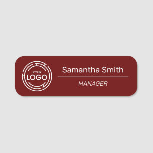Porte-nom Employé du logo de l'entreprise