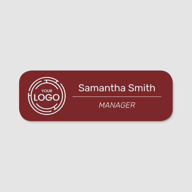 Porte-nom Employé du logo de l'entreprise (Devant)