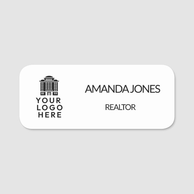 Porte-nom Employé du logo de l'entreprise (Devant)