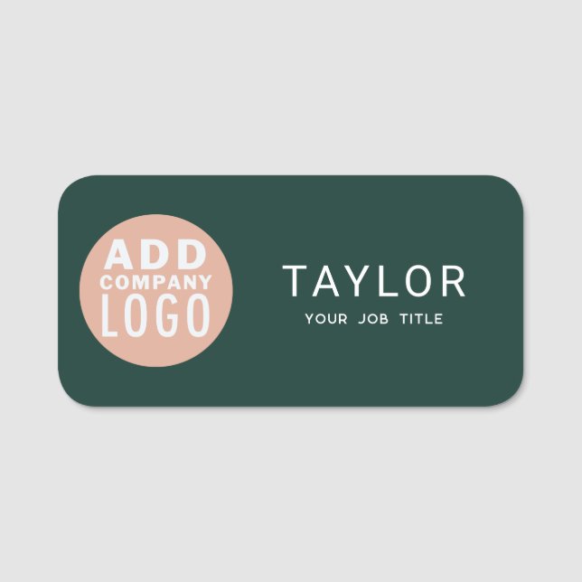 Porte-nom Employé du logo de l'entreprise Personnalisé (Devant)