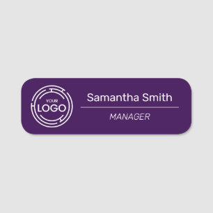 Porte-nom Employé du logo de l'entreprise Purple