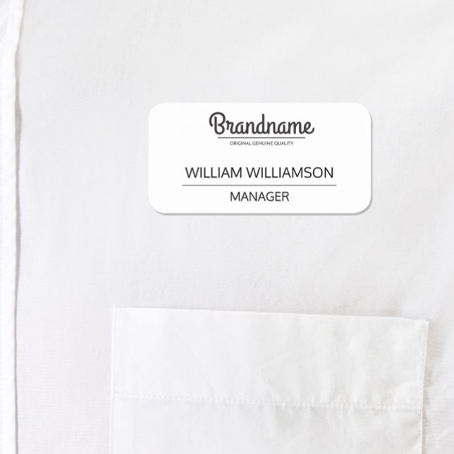 Porte-nom Employé du logo personnalisé (Custom logo employee name tag)