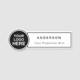 Porte-nom Employé du logo personnalisé en forme de cercle
