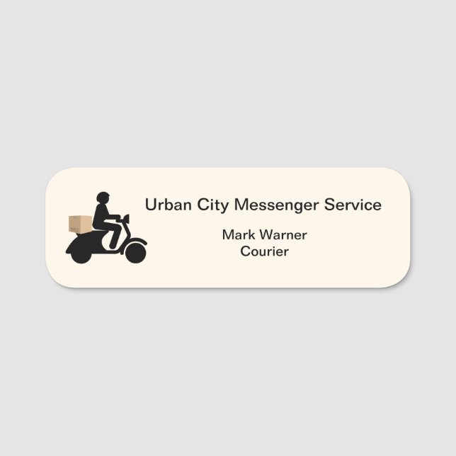 Porte-nom Employé du service de messagerie Courier (Devant)