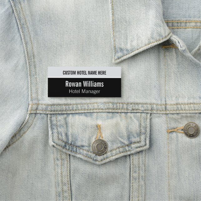 Porte-nom Employé personnalisé moderne (En situation)