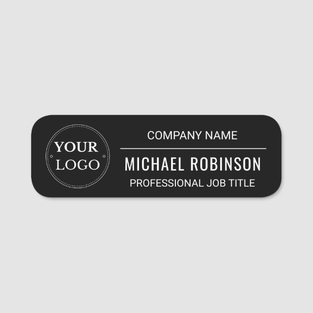 Porte-nom Employé professionnel de marque de logo d'entrepri (Devant)