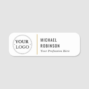 Porte-nom Employé professionnel du logo de l'entreprise