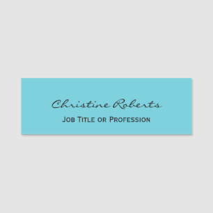 Porte-nom Employé Turquoise Aqua Affaires sur mesure