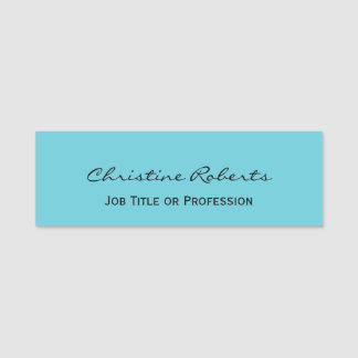 Porte-nom Employé Turquoise Aqua Affaires sur mesure