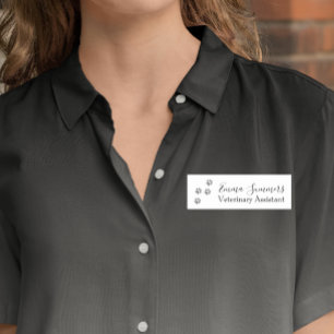 Porte-nom Empreintes de pattes Vet vétérinaire