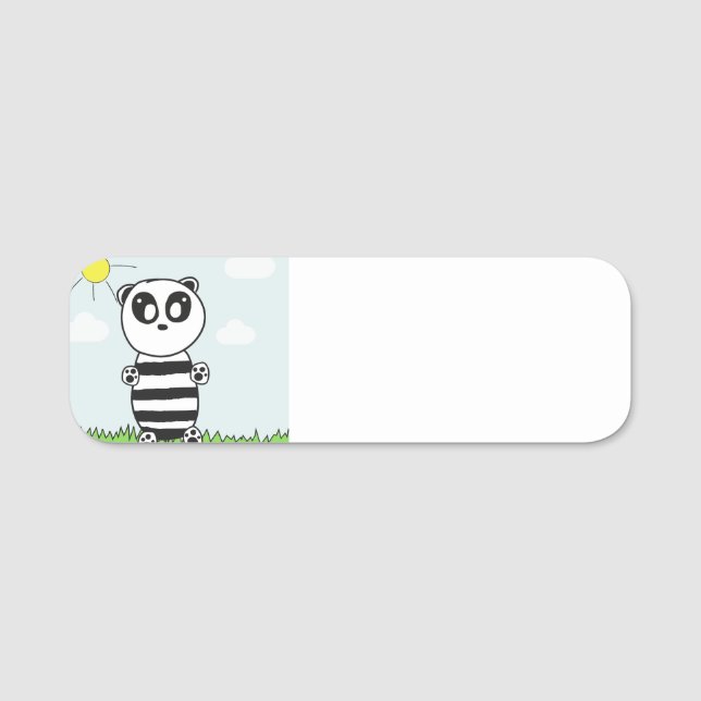 Porte-nom Enfants Panda  (Devant)