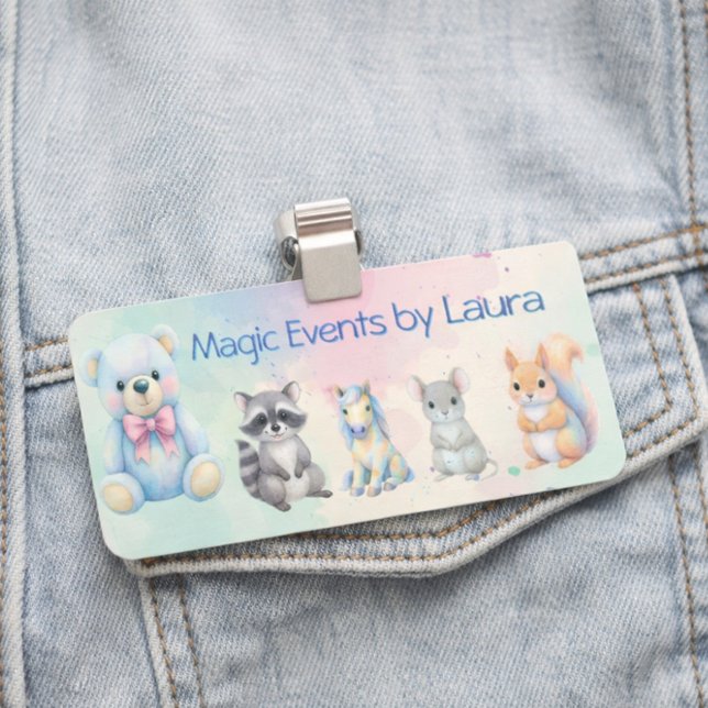 Porte-nom Enfants Planificateur de fête Pastel Teddy Bear Co (Créateur téléchargé)