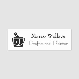 Porte-nom Entrepreneur du logo de peintre professionnel