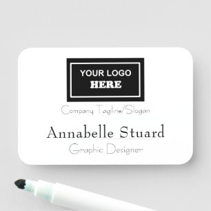 Porte-nom Entreprise Classé Employé moderne