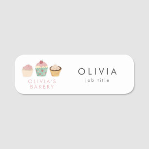 Porte-nom Entreprise de Boulangerie de Cupcakes