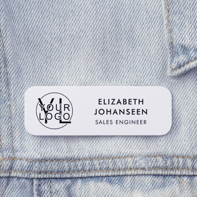 Porte-nom Entreprise professionnelle Black Logo Entreprise (Créateur téléchargé)