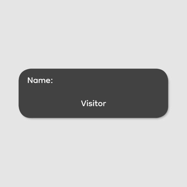 Porte-nom Épingle de nom de visiteur (Devant)