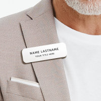Épingle de sécurité de titre blanc de base simple