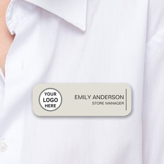 Porte-nom Épingle de sécurité magnétique pour employé avec l (Custom Logo Employee Magnetic Safety Pin Name Tag)