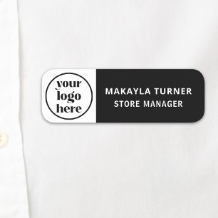 Porte-nom Épingle de sécurité ou magnétique employé logo per