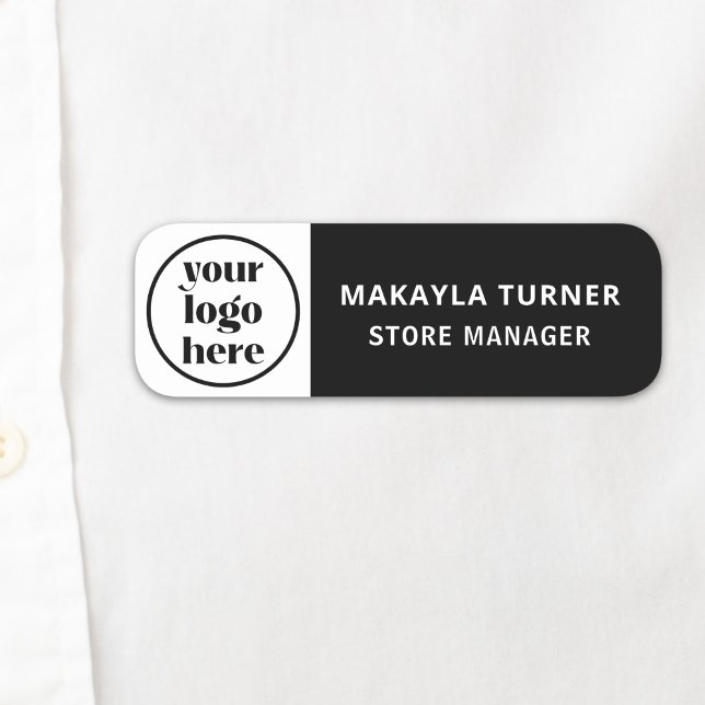 Porte-nom Épingle de sécurité ou magnétique employé logo per (Créateur téléchargé)