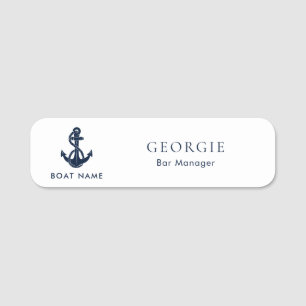 Porte-nom Équipage de bateau d'ancre nautique Employés pers