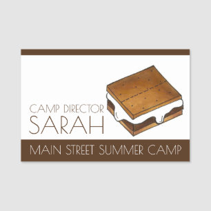 Porte-nom Été Sleepaway Camp Conseiller S'mores Smores