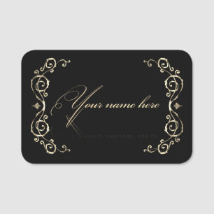 Porte-nom Etiqueta para nombre clásica