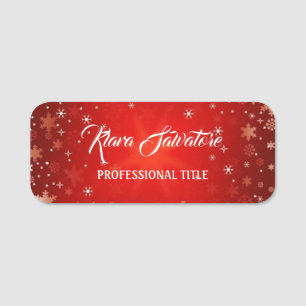 Porte-nom Extraordinaire Merveilleux flocon rouge de Noël