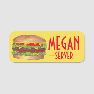 Porte-nom Fast Food Hamburger Cheese Burger Cheeseburger