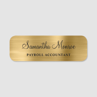 Porte-nom Faux papier d'or