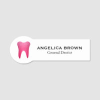 Faux Pink Parties scintillant General Dentist Name