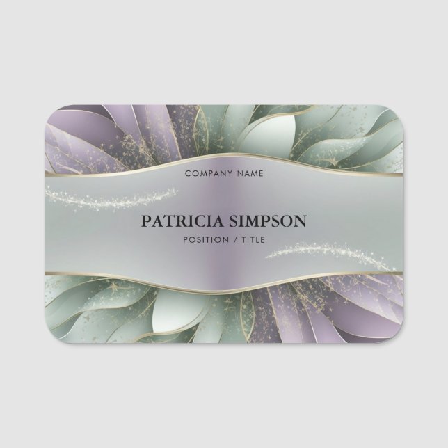 Porte-nom Feuille : Profitez Du Mélange De Style Et De Sophi (Devant)